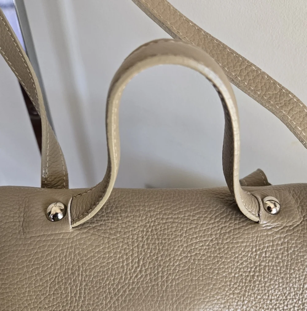 Medici Firenze Italian Pebbled Leather Backpack Bag